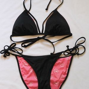 PINK Black Bikini